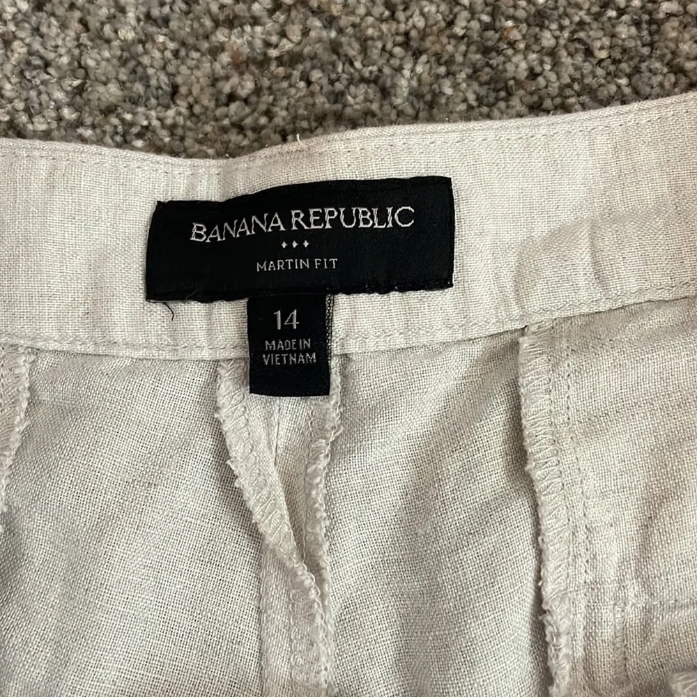 Banana republic linen wide leg pant Martin fit 14